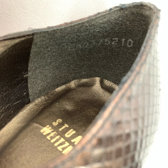 Stuart Weitzman embossed cut out pumps size 8.5 - Picture 12 of 14